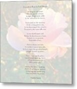 Jerusalem Rose In Full Bloom Poem Metal Print