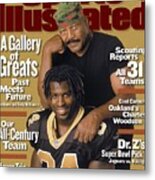 Jim Brown And New Orleans Saints Ricky Williams, 1999 Nfl Sports Illustrated Cover Metal Print