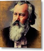 Johannes Brahms, Music Legend Metal Print