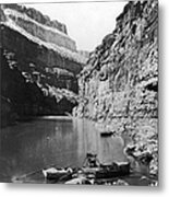 John Wesley Powells Boat In Grand Canyon Metal Print