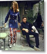 Johnny Cash And June Carter Metal Print