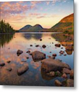 Jordan Pond Sunset Metal Print