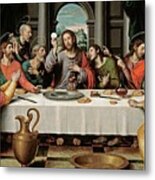 Juan De Juanes / 'the Last Supper', Ca. 1562, Spanish School, Oil On Panel, 116 Cm X 191 Cm, P00846. Metal Print