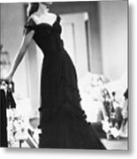 Katharine Hepburn In A Black Dress Metal Print