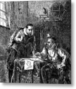 Kepler And Brahe At Work Together Metal Print