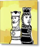 King And Queen Of Chess Metal Print