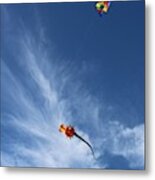 Kites And Clouds Metal Print