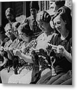 Knitting For Victory Metal Print