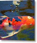 Koi Pond Fish - Painted Dreams - By Omaste Witkowski Metal Print