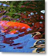 Koi Pond Fish - Random Pleasures - By Omaste Witkowski Metal Print