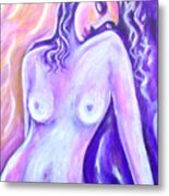 Lady Dreaming Metal Print