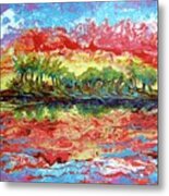 Lagoon Sunset Metal Print