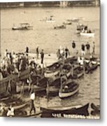 Lake Hopatcong Yacht Club Dock - 1910 Metal Print