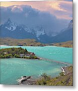 Lake Pehoe, Torres Del Paine National Park Metal Print
