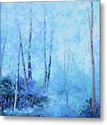 Landscape In Shades Of Lavender And Blue Metal Print