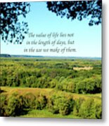 Landscape Of Iowa, Inspiration Metal Print