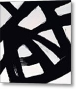 Large Square Black And White Abstract - By Vesna Antic Metal Print