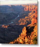Grand Canyon Desert View Last Light Metal Print