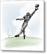 Leaping Catch Metal Print