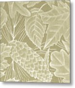 Leaves And Pinecone Metal Poster