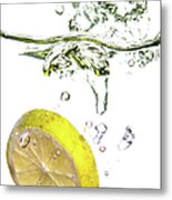 Lemon Splash Metal Print