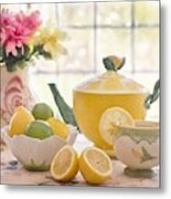 Lemon Tea Metal Print