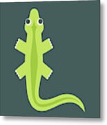 Letter L - Animal Alphabet - Lizard Monogram Metal Print