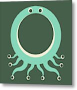 Letter O - Animal Alphabet - Octopus Monogram Metal Print