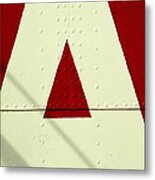 Letters On Lightship, Detail Metal Print