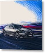 Lexus Ls Draw Metal Print