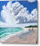 Lido Key Beach Thunderstorm 2017 Metal Print