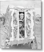 Life Visits The Circus In Florida- Little Boy In Carriage Metal Print