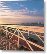 Lighthouse At Sunrise, Nantucket, Ma Metal Print