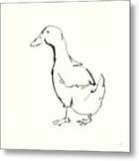 Line Duck I Metal Print