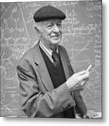 Linus Pauling At Blackboard Metal Print