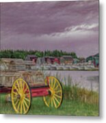 Lobster Crate Wagon Of Malpeque Metal Print