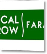 Local Grow Farms Logo On Light Backgrounds Metal Print