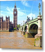 London Westminster Houses Of Parliament Metal Print
