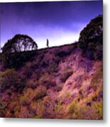 Lone Jogger Metal Print