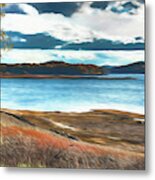 Long Pond In The Autumn Metal Print