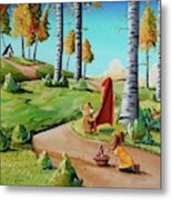 Looking For Little Red Riding Hood Metal Print