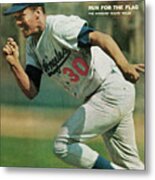 Los Angeles Dodgers Maury Wills... Sports Illustrated Cover Metal Print