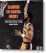 Los Angeles Lakers Kareem Abdul-jabbar, 1980 Nba Western Sports Illustrated Cover Metal Print