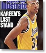 Los Angeles Lakers Kareem Abdul-jabbar Sports Illustrated Cover Metal Print