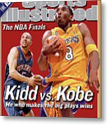 Los Angeles Lakers Kobe Bryant And New Jersey Nets Jason Sports Illustrated Cover Metal Print