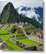 Machu Picchu In Peru Unesco World Metal Print