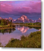 Magenta Sunrise  Oxbow Bend Metal Print