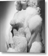 Mamie Van Doren In Fur And Evening Dress Metal Print