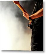 Man Playing Electric Guitar Metal Print