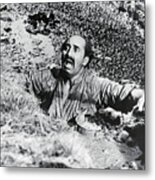 Man Sinking In Quicksand In Movie Scene Metal Print